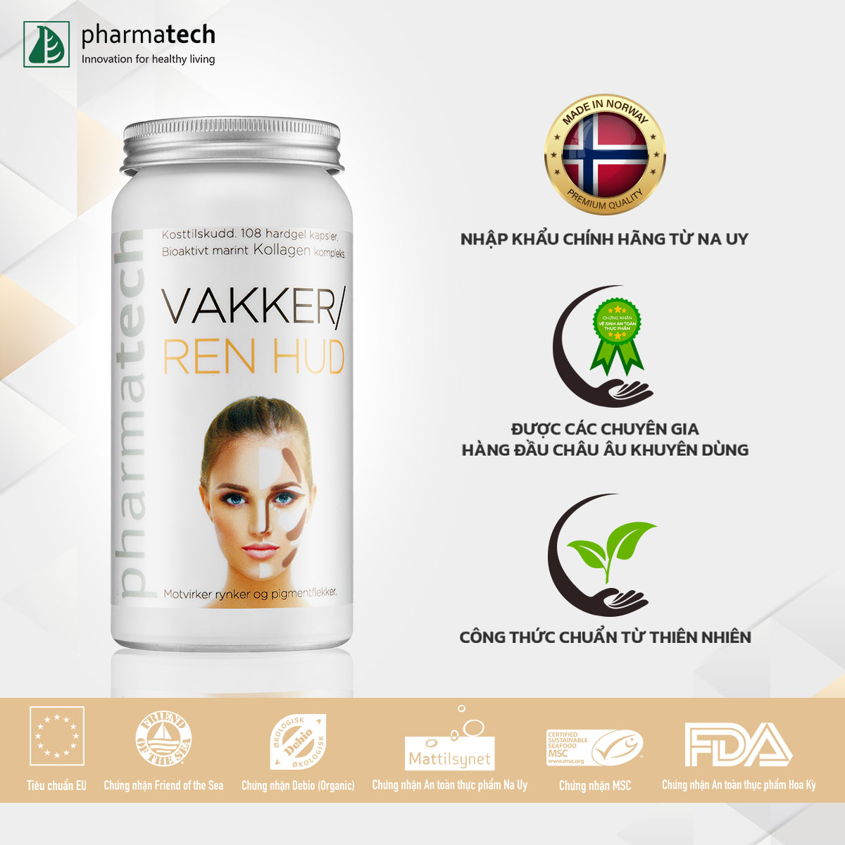 VAKKER/REN HUD - Thực phẩm bảo vệ sức khỏe nữ giới | 108 viên - Hình ảnh 5